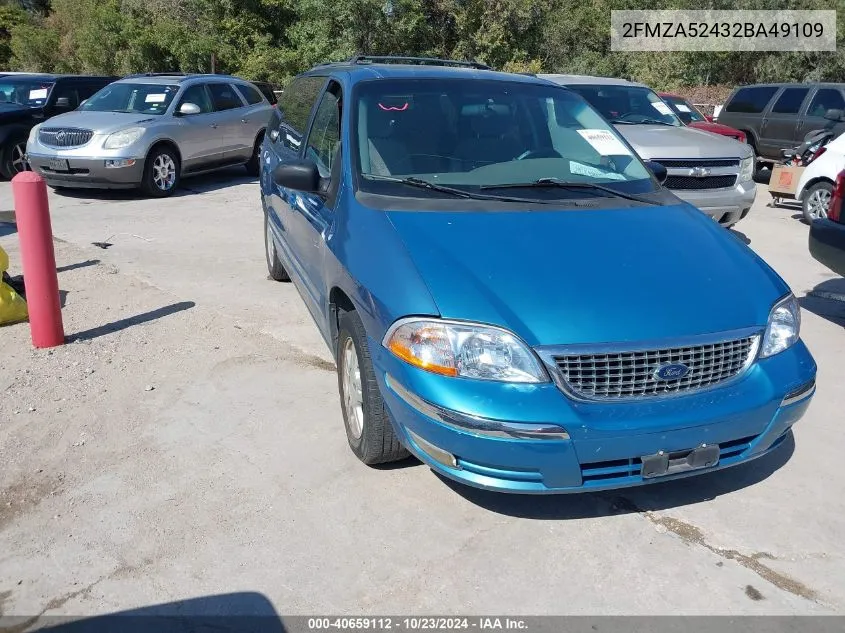 2002 Ford Windstar Se VIN: 2FMZA52432BA49109 Lot: 40659112