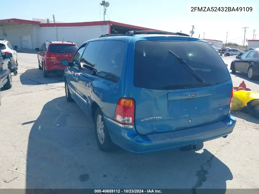 2002 Ford Windstar Se VIN: 2FMZA52432BA49109 Lot: 40659112