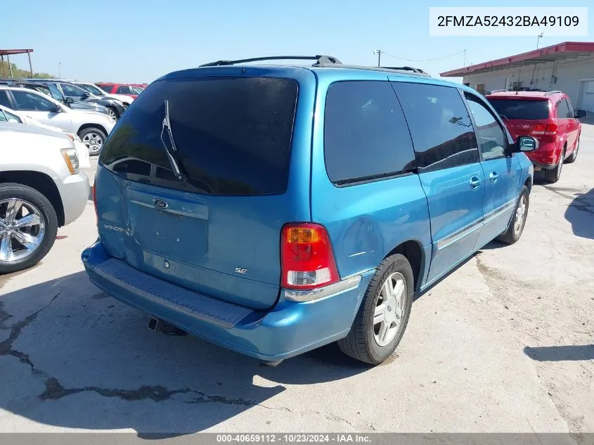 2002 Ford Windstar Se VIN: 2FMZA52432BA49109 Lot: 40659112