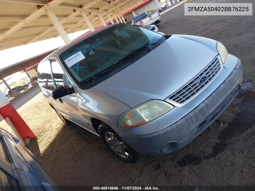 2002 Ford Windstar Lx VIN: 2FMZA50402BB76225 Lot: 40814846