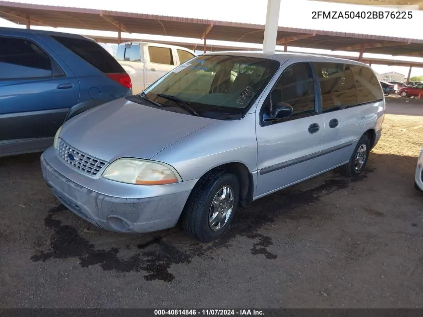 2002 Ford Windstar Lx VIN: 2FMZA50402BB76225 Lot: 40814846