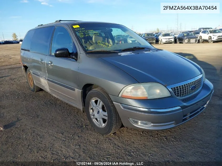 2003 Ford Windstar Sel VIN: 2FMZA564X3BA70454 Lot: 12102144