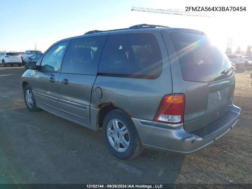 2003 Ford Windstar Sel VIN: 2FMZA564X3BA70454 Lot: 12102144