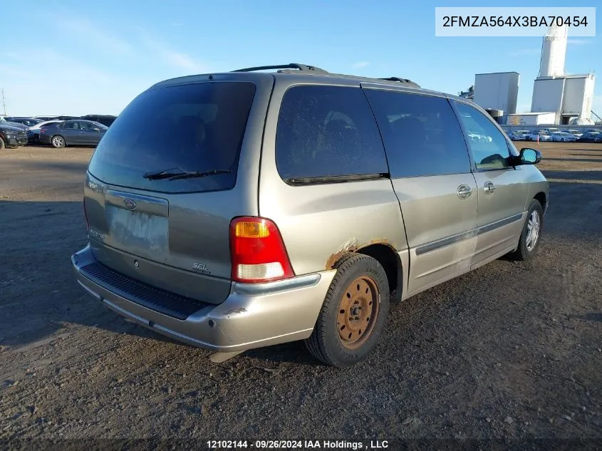 2003 Ford Windstar Sel VIN: 2FMZA564X3BA70454 Lot: 12102144