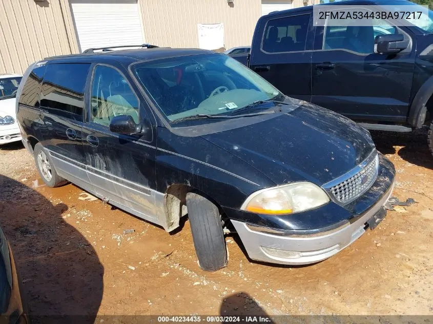 2003 Ford Windstar Sel VIN: 2FMZA53443BA97217 Lot: 40234435