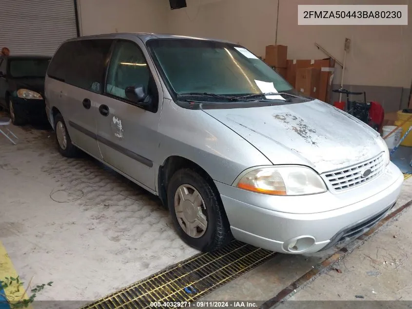 2003 Ford Windstar Standard VIN: 2FMZA50443BA80230 Lot: 40329271