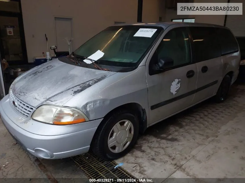 2003 Ford Windstar Standard VIN: 2FMZA50443BA80230 Lot: 40329271