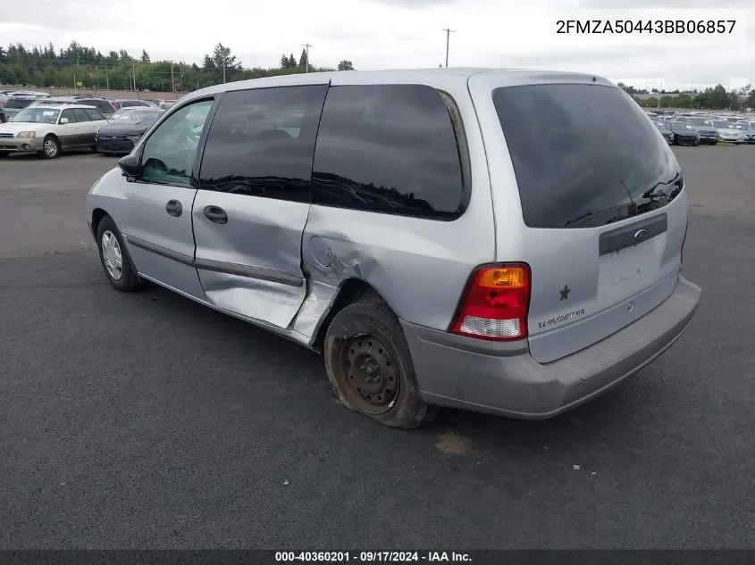 2003 Ford Windstar Standard VIN: 2FMZA50443BB06857 Lot: 40360201