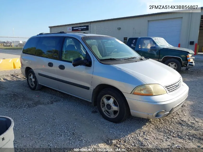 2003 Ford Windstar Lx VIN: 2FMZA514X3BB56807 Lot: 40662671