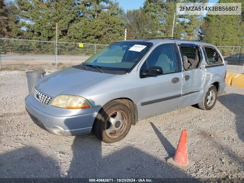 2003 Ford Windstar Lx VIN: 2FMZA514X3BB56807 Lot: 40662671