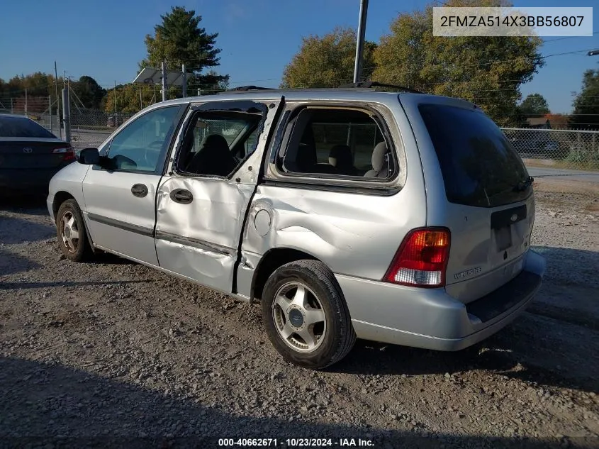 2003 Ford Windstar Lx VIN: 2FMZA514X3BB56807 Lot: 40662671