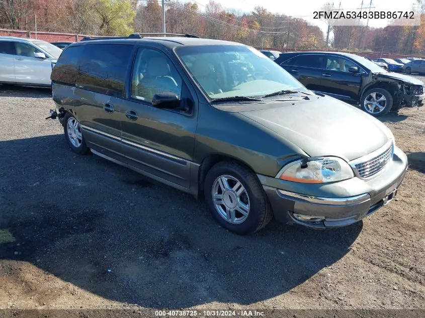 2003 Ford Windstar Sel VIN: 2FMZA53483BB86742 Lot: 40738725