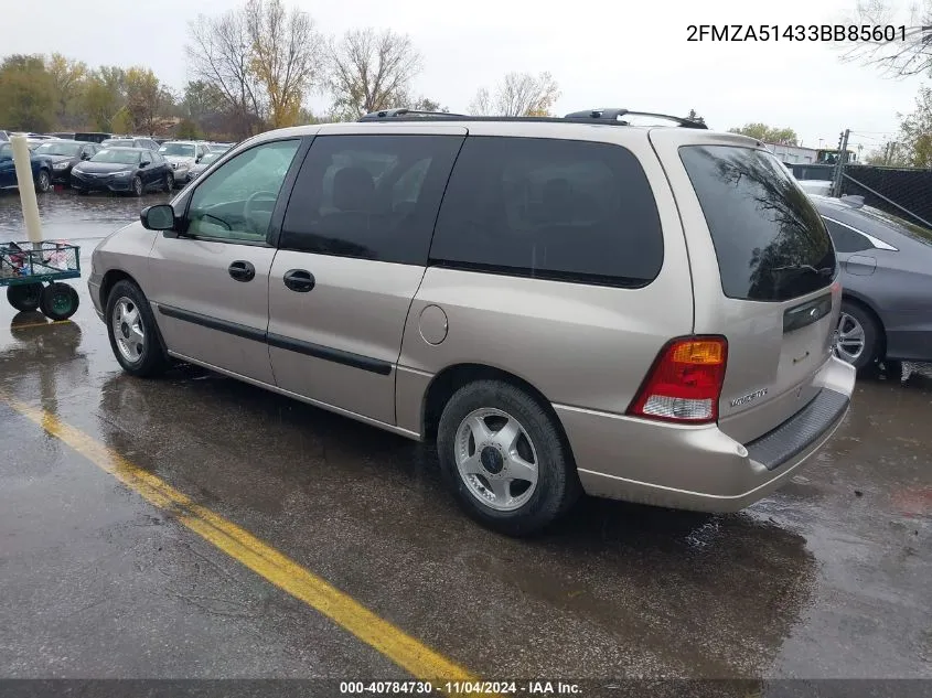 2003 Ford Windstar Lx VIN: 2FMZA51433BB85601 Lot: 40784730