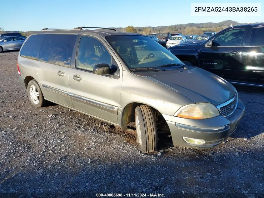 2003 Ford Windstar Se VIN: 2FMZA52443BA38265 Lot: 40805698