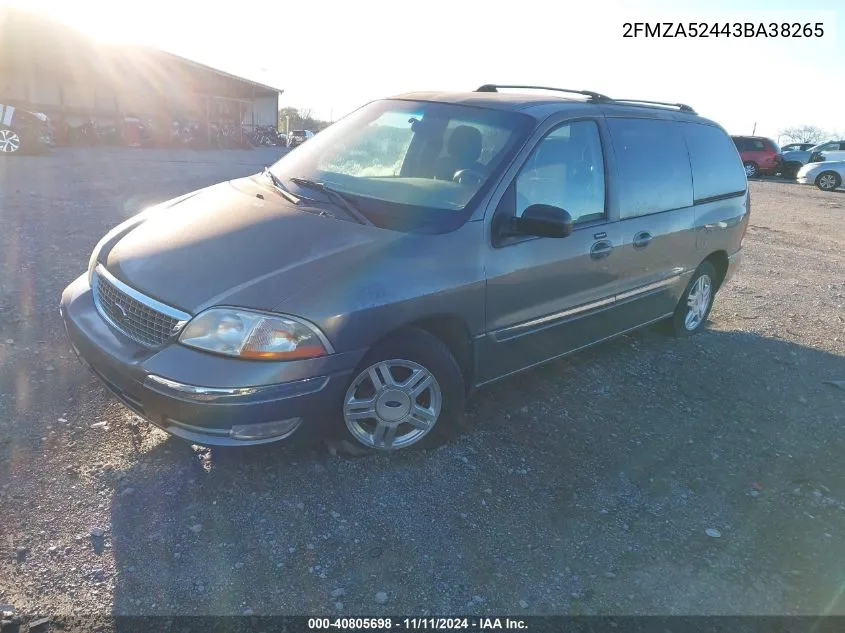 2003 Ford Windstar Se VIN: 2FMZA52443BA38265 Lot: 40805698