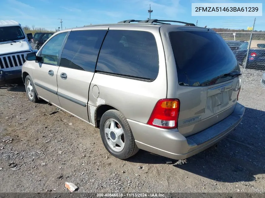 2003 Ford Windstar Lx VIN: 2FMZA51463BA61239 Lot: 40846538