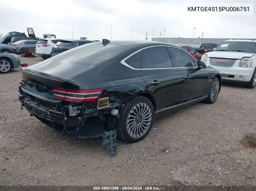 2023 Genesis Electrified G80 VIN: KMTGE4S15PU006751 Lot: 39551099