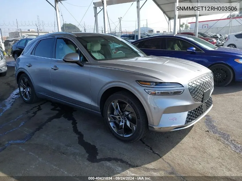 2024 Genesis Electrified Gv70 Advanced Awd VIN: 5NMMCET12RH003506 Lot: 40431034