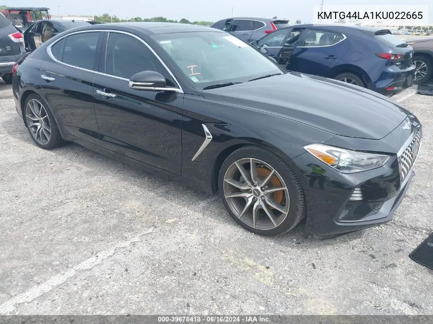 2019 Genesis G70 2.0T Advanced VIN: KMTG44LA1KU022665 Lot: 39678418