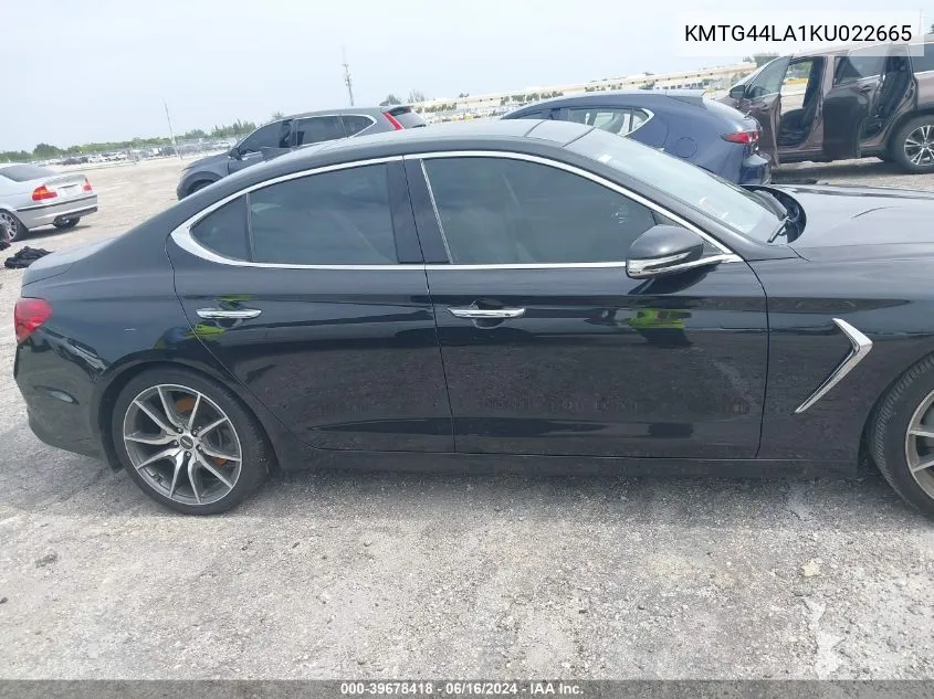 KMTG44LA1KU022665 2019 Genesis G70 2.0T Advanced