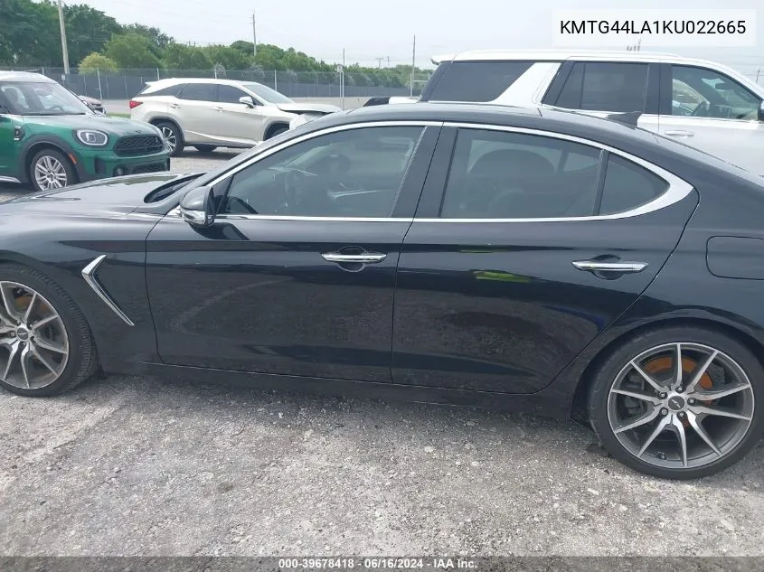 KMTG44LA1KU022665 2019 Genesis G70 2.0T Advanced