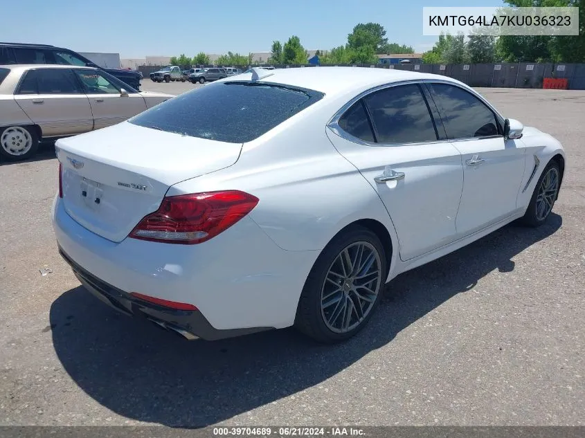 2019 Genesis G70 Advanced VIN: KMTG64LA7KU036323 Lot: 39704689