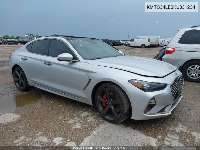 2019 Genesis G70 3.3T Advanced VIN: KMTG34LE0KU031234 Lot: 39810985