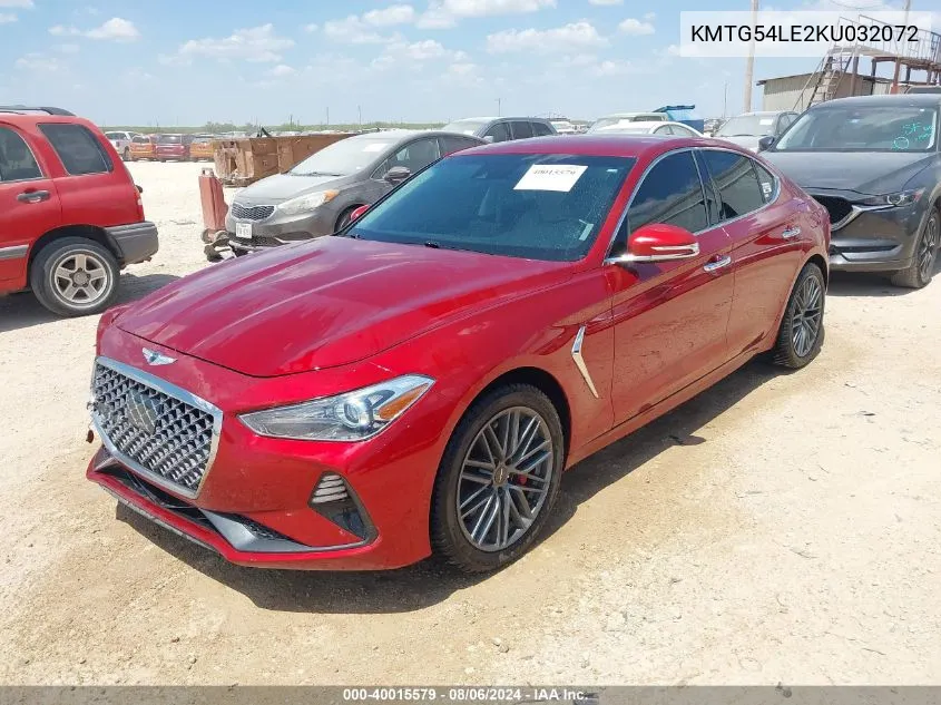 KMTG54LE2KU032072 2019 Genesis G70 3.3T Advanced