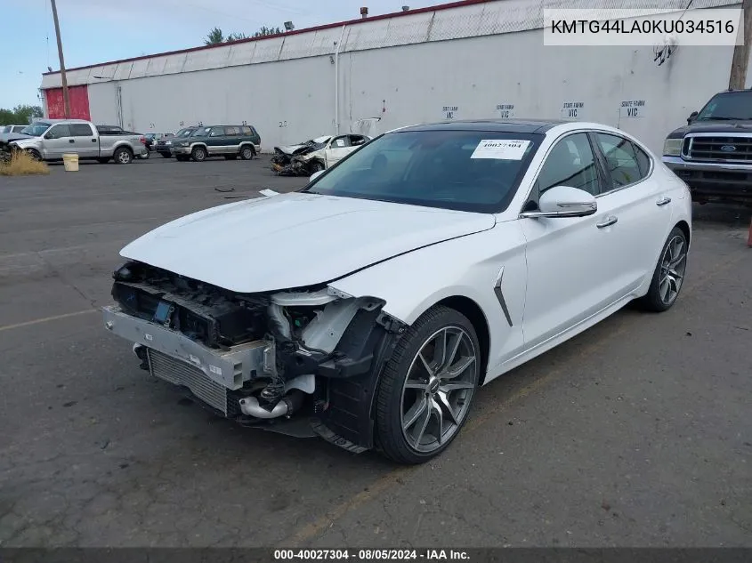 2019 Genesis G70 2.0T Advanced VIN: KMTG44LA0KU034516 Lot: 40027304