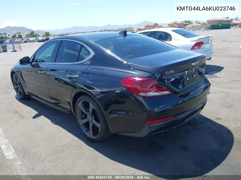 2019 Genesis G70 2.0T Advanced VIN: KMTG44LA6KU023746 Lot: 40243138