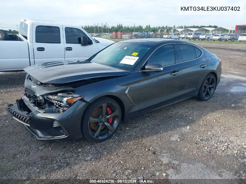 2019 Genesis G70 Prestige/Sport/Dynamic/De VIN: KMTG34LE3KU037402 Lot: 40324236