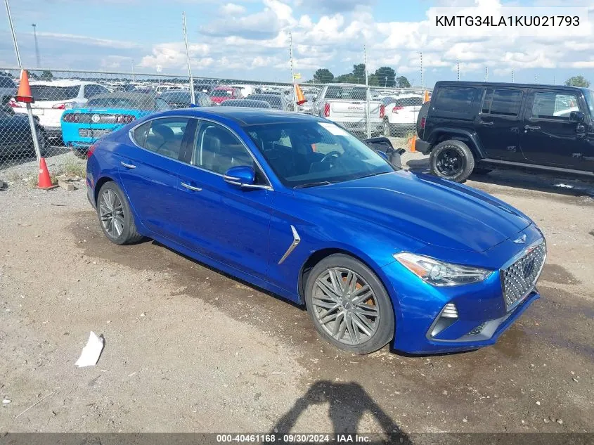 2019 Genesis G70 2.0T Advanced VIN: KMTG34LA1KU021793 Lot: 40461168