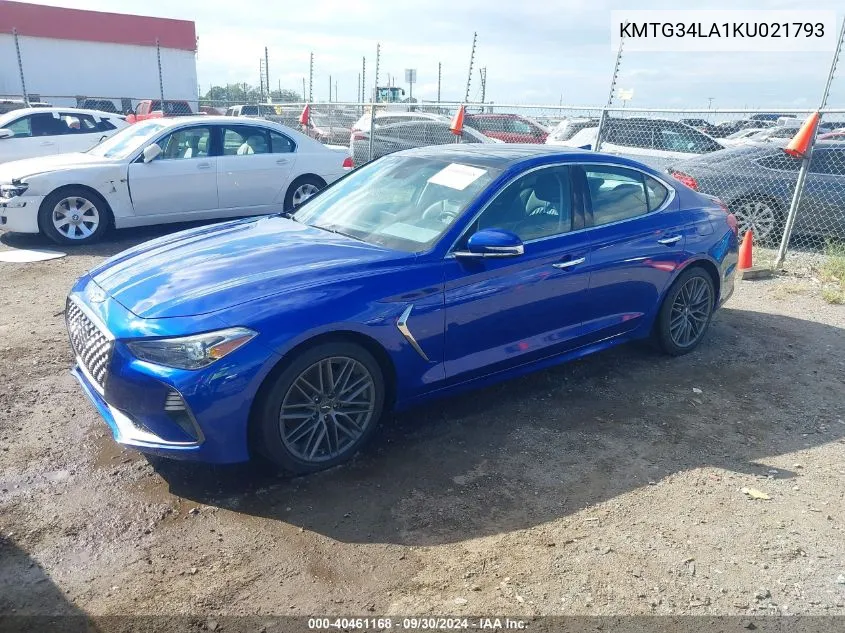 2019 Genesis G70 2.0T Advanced VIN: KMTG34LA1KU021793 Lot: 40461168