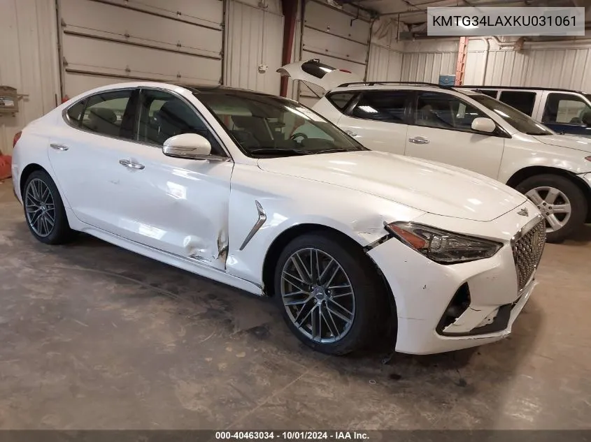 2019 Genesis G70 2.0T Advanced VIN: KMTG34LAXKU031061 Lot: 40463034