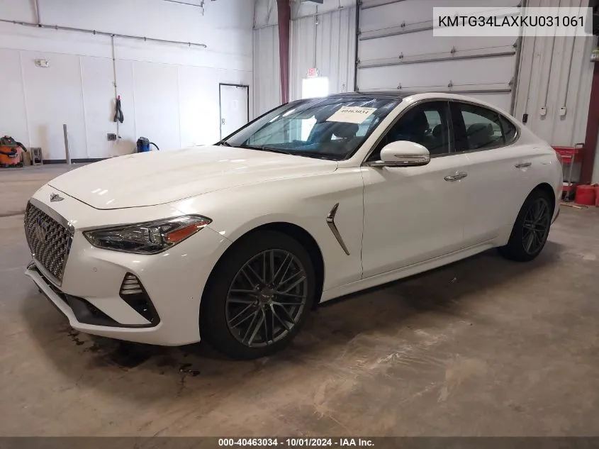 2019 Genesis G70 2.0T Advanced VIN: KMTG34LAXKU031061 Lot: 40463034