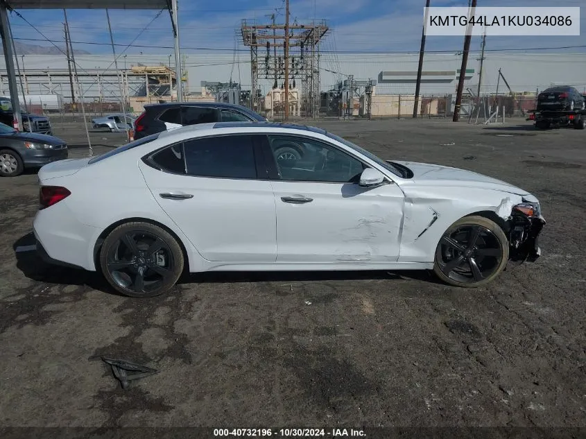 2019 Genesis G70 2.0T Advanced VIN: KMTG44LA1KU034086 Lot: 40732196