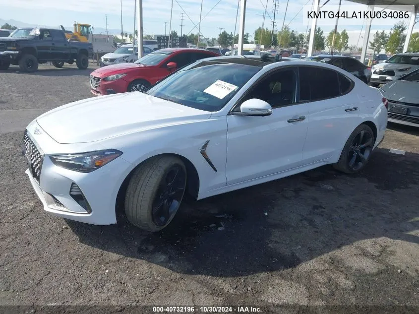 2019 Genesis G70 2.0T Advanced VIN: KMTG44LA1KU034086 Lot: 40732196