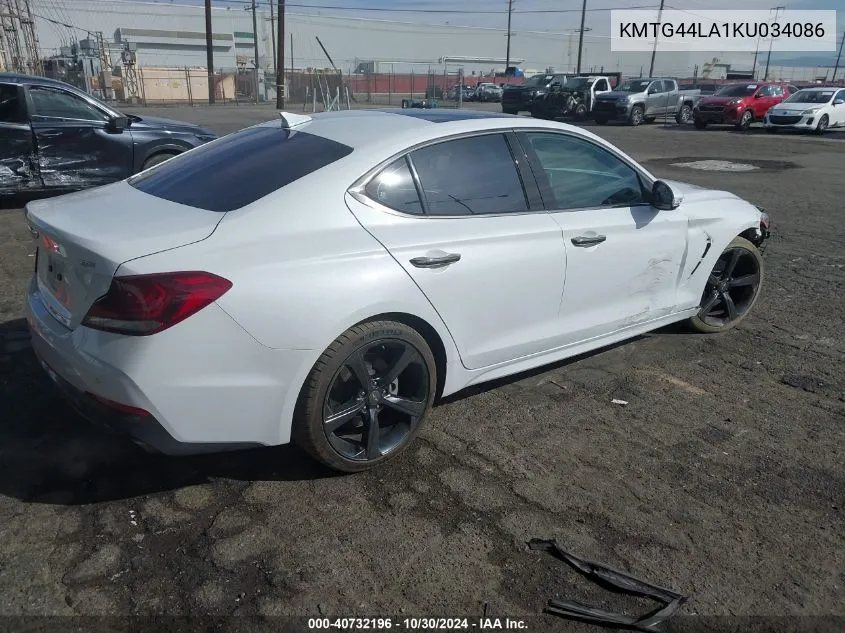 2019 Genesis G70 2.0T Advanced VIN: KMTG44LA1KU034086 Lot: 40732196