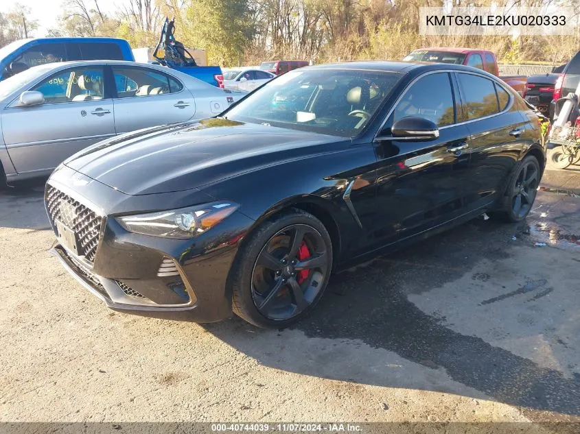 2019 Genesis G70 3.3T Advanced VIN: KMTG34LE2KU020333 Lot: 40744039