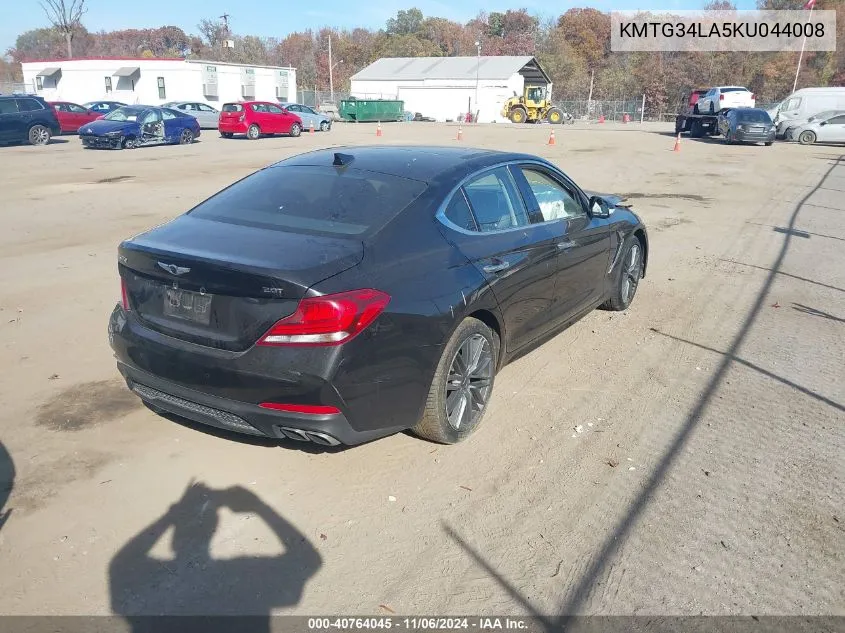 2019 Genesis G70 2.0T Advanced VIN: KMTG34LA5KU044008 Lot: 40764045