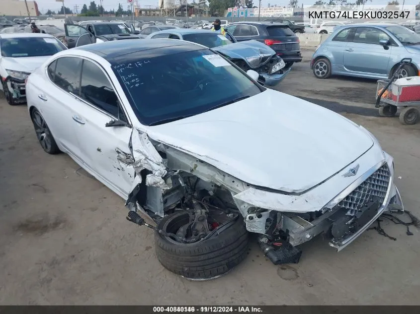 2019 Genesis G70 3.3T Advanced VIN: KMTG74LE9KU032547 Lot: 40840146