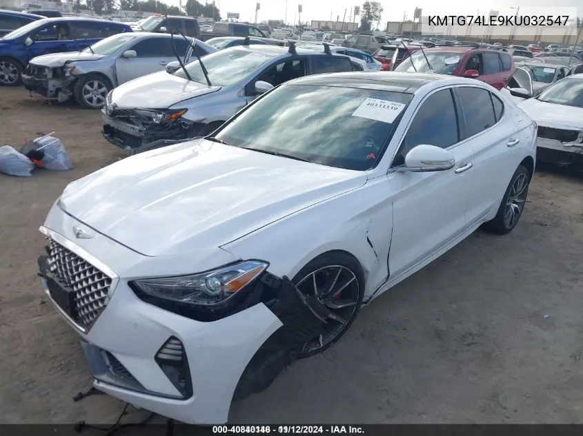 2019 Genesis G70 3.3T Advanced VIN: KMTG74LE9KU032547 Lot: 40840146