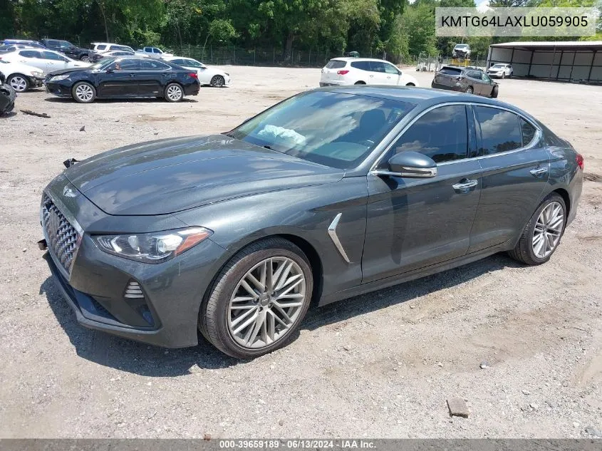 2020 Genesis G70 2.0T Rwd VIN: KMTG64LAXLU059905 Lot: 39659189