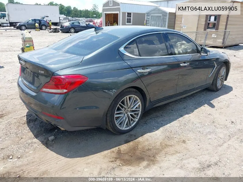 KMTG64LAXLU059905 2020 Genesis G70 2.0T Rwd