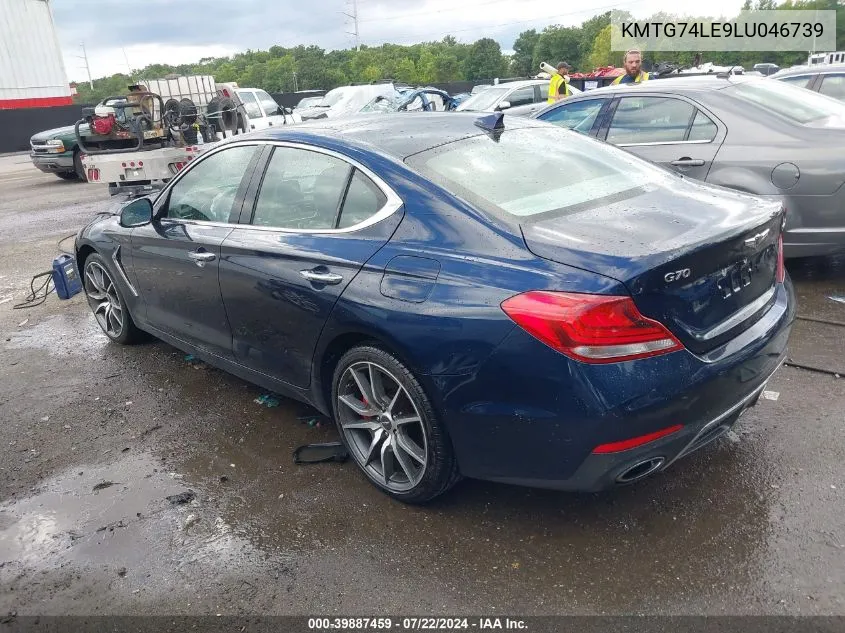 KMTG74LE9LU046739 2020 Genesis G70 3.3T Awd