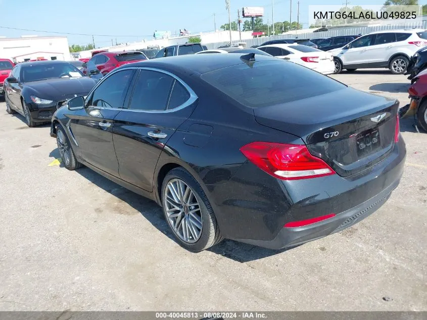 KMTG64LA6LU049825 2020 Genesis G70 2.0T Rwd