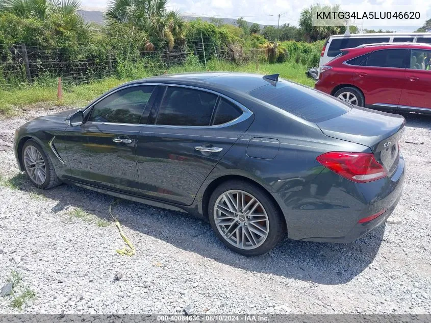 2020 Genesis G70 2.0T Rwd VIN: KMTG34LA5LU046620 Lot: 40084636