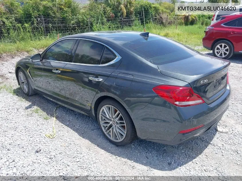 KMTG34LA5LU046620 2020 Genesis G70 2.0T Rwd