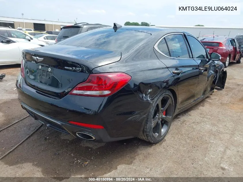 2020 Genesis G70 3.3T Awd/3.3T Rwd VIN: KMTG34LE9LU064024 Lot: 40150994