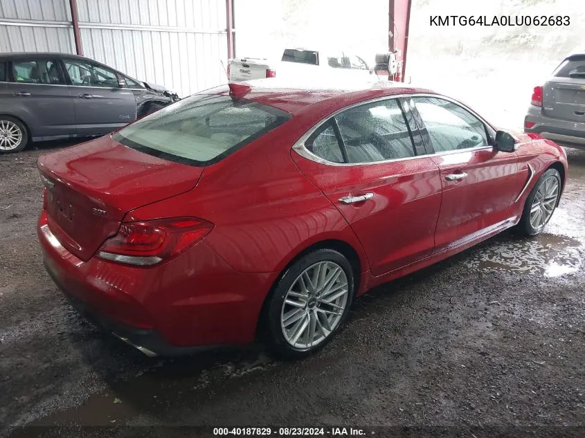 2020 Genesis G70 2.0T Rwd VIN: KMTG64LA0LU062683 Lot: 40187829